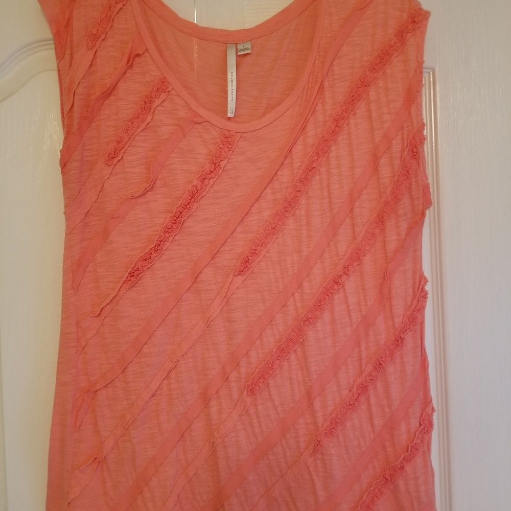 Coral short sleeve shirt, size large
